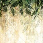 Vintage pálmalevél mintás fotótapéta 254x184cm