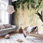 Vintage pálmalevél mintás fotótapéta 104x70,5cm