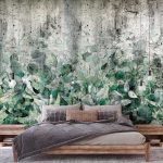 Vintage levélmintás fotótapéta 368x254cm