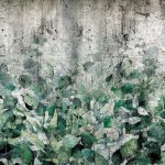 Vintage levélmintás fotótapéta 208x146cm