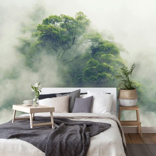 Köd az erdőben mintás fotótapéta