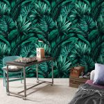 Sűrű zöld levél mintás fotótapéta 254x184cm