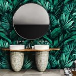 Sűrű zöld levél mintás fotótapéta 416x254cm