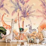 Dzsungel mintás gyerekszoba fotótapéta 368x254cm