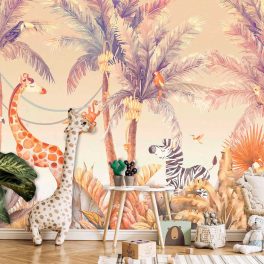 Dzsungel mintás gyerekszoba fotótapéta 368x254cm