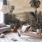 Vintage őserdő mintás fotótapéta 152,5x104cm