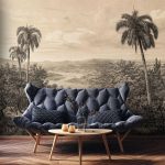 Vintage őserdő mintás fotótapéta 312x219cm