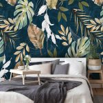 Modern monstera levél mintás fotótapéta 254x184cm