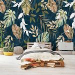 Modern monstera levél mintás fotótapéta 152,5x104cm