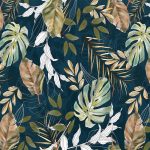 Modern monstera levél mintás fotótapéta 152,5x104cm