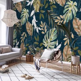 Modern monstera levél mintás fotótapéta 104x70,5cm
