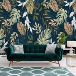 Modern monstera levél mintás fotótapéta 416x254cm