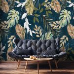 Modern monstera levél mintás fotótapéta 416x290cm