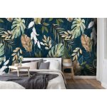 Modern monstera levél mintás fotótapéta 416x290cm