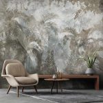 Vintage pálmaerdő mintás fotótapéta 152,5x104cm