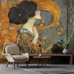 Klimt absztrakt női portré mintás fotótapéta 104x70,5cm