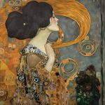 Klimt absztrakt női portré mintás fotótapéta 104x70,5cm