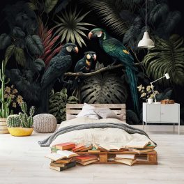 Papagájok az őserdőben mintás fotótapéta 520x318cm