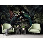 Papagájok az őserdőben mintás fotótapéta 520x318cm