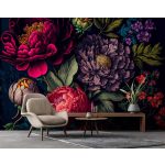 Élénk színű bazsarózsa mintás fotótapéta 104x70,5cm