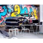Ford Mustang Graffiti mintás fotótapéta 208x146cm