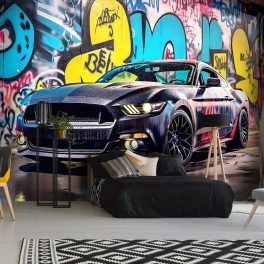 Ford Mustang Graffiti mintás fotótapéta 400x280cm