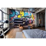 Ford Mustang Graffiti mintás fotótapéta 400x280cm