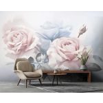 Halvány pasztell rózsa mintás fotótapéta 416x254cm