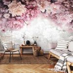 Függő virágmintás fotótapéta 368x254cm