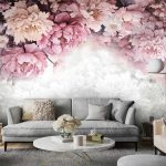 Függő virágmintás fotótapéta 416x254cm