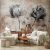 Loft stílusú fekete rózsa mintás fotótapéta 368x254cm