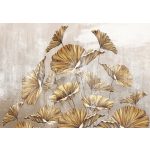 Arany levélmintás fotótapéta 416x290cm