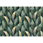 Absztrakt zöld levél mintás fotótapéta 368x254cm