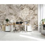 Bézs bazsarózsa mintás fotótapéta 104x70,5cm