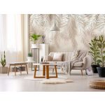 Bézs pálmaleveles fotótapéta 152,5x104cm