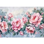Festett bazsarózsa mintás fotótapéta 416x290cm