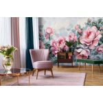Festett bazsarózsa mintás fotótapéta 416x290cm