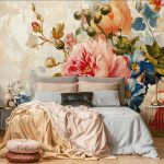 Nagy színes virágmintás fotótapéta 250x175cm