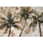 Akvarell pálmafa mintás fotótapéta 416x254cm