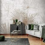 Loft stílusú pálmalevél mintás fotótapéta 416x254cm