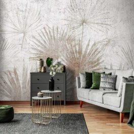 Loft stílusú pálmalevél mintás fotótapéta 416x254cm