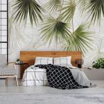 Függő trópusi zöld levélmintás fotótapéta 254x184cm