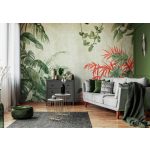 Egzotikus színes levélmintás fotótapéta 208x146cm