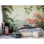 Egzotikus színes levélmintás fotótapéta 416x254cm