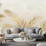 Arany pálmalevelek fotótapéta 152,5x104cm