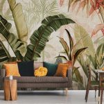 Óriás trópusi levélmintás fotótapéta 368x254cm