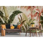 Óriás trópusi levélmintás fotótapéta 312x219cm