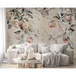 Vintage hangulatú almafa mintás fotótapéta 368x280cm