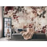 Vintage hangulatú virágmintás fotótapéta 254x184cm