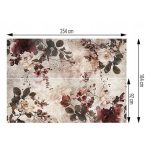 Vintage hangulatú virágmintás fotótapéta 254x184cm